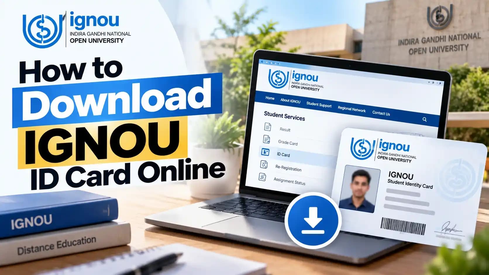 Guide to downloading an IGNOU student ID card online