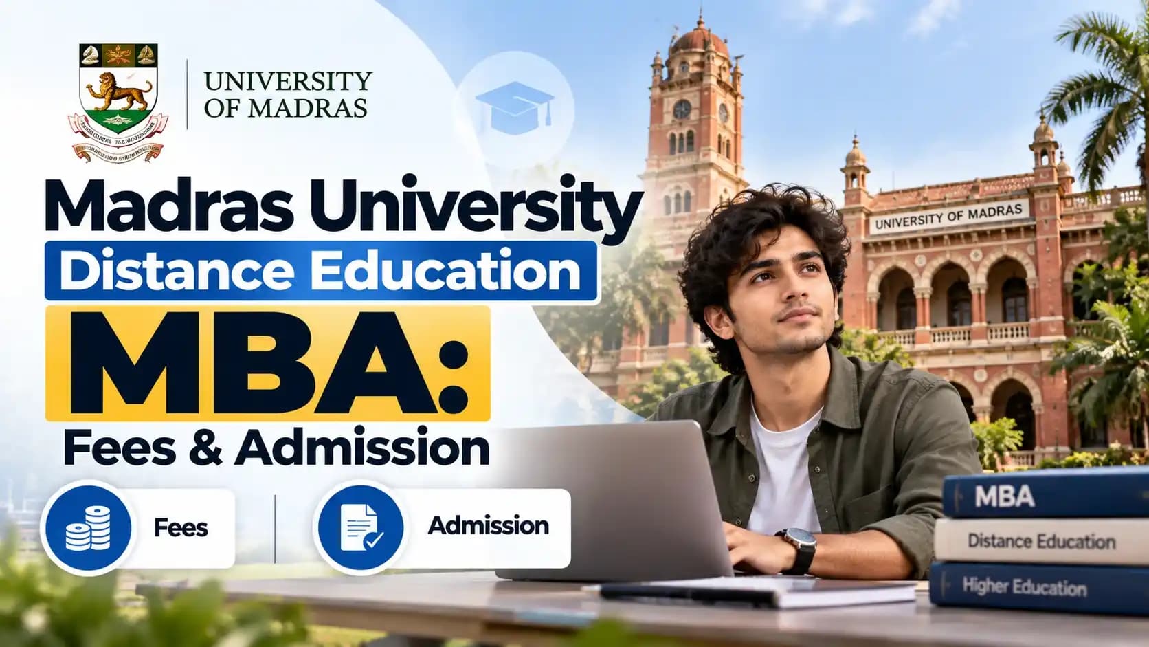 Madras University distance education MBA fees and admission guide